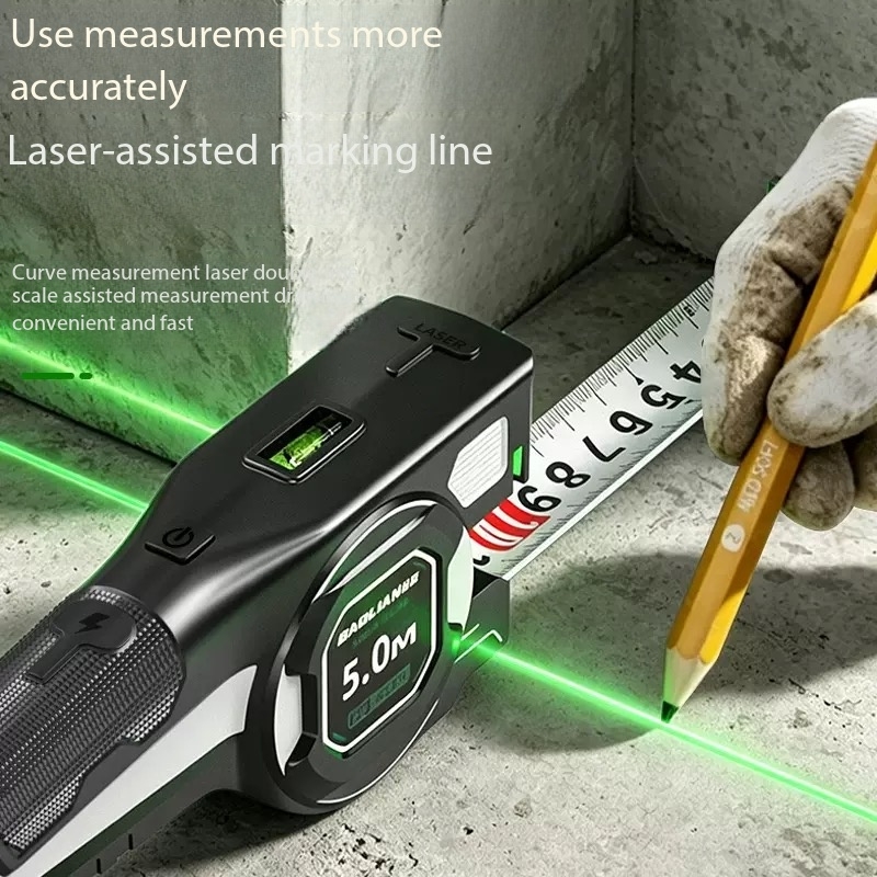 3in1デジタル表示レーザー赤外線距離計、高精度5mスチール - Digital Tape Measure 5M Laser のレビューと価格