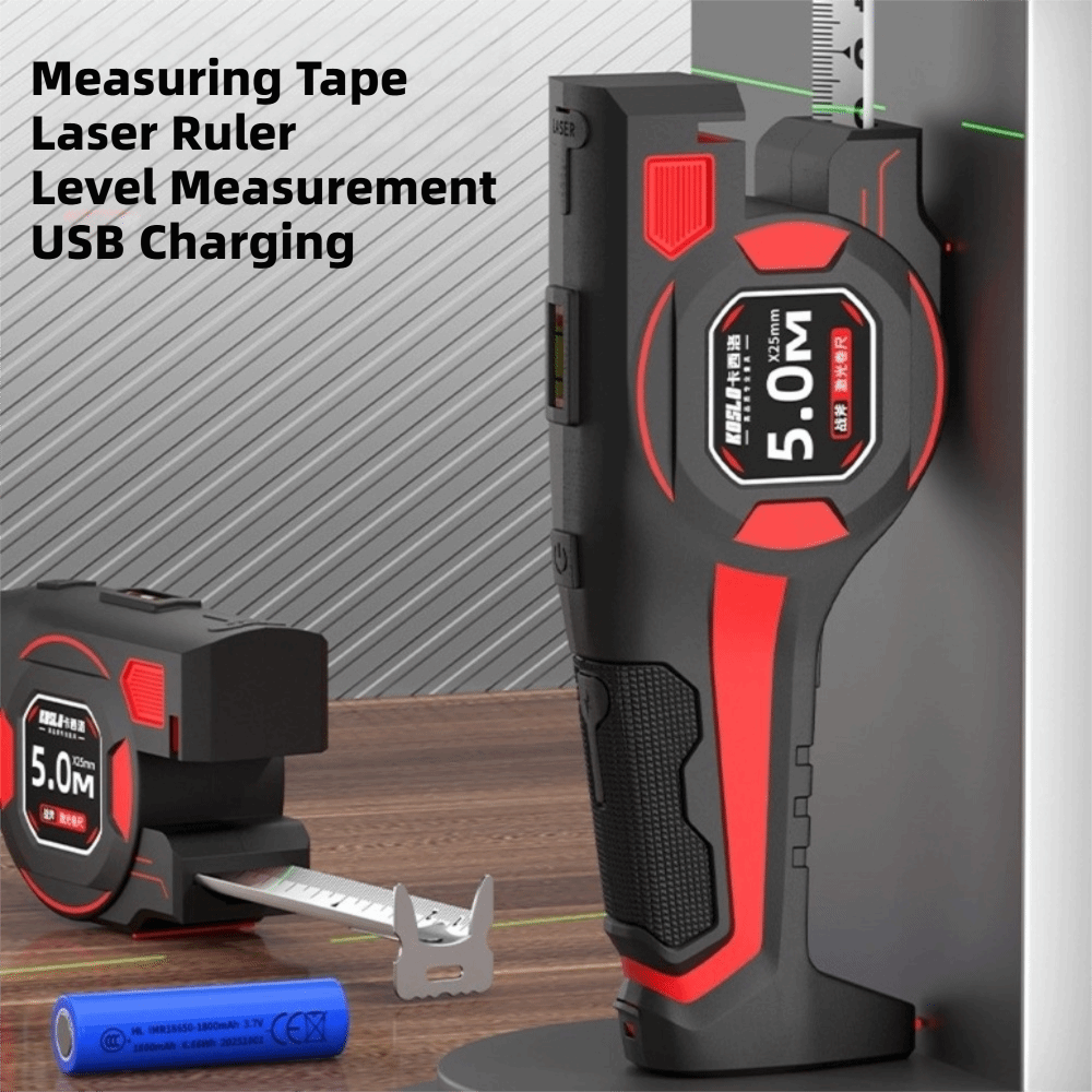 3-in-1レーザー距離計、充電式、5m×25mm、デジタル - Digital Tape Measure 5M Laser のレビューと価格